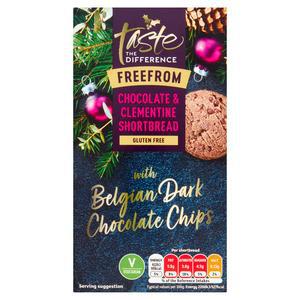 Sainsbury's Free From Chocolate & Clementine Shortbread, Taste the Difference 150g