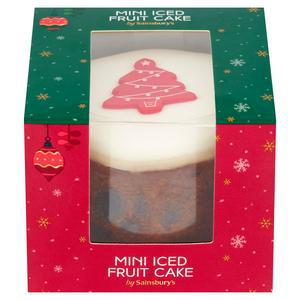 Sainsbury's Mini Iced Fruit Cake 150g