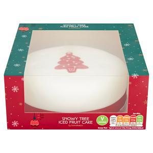 Sainsbury's Snowy Tree Iced Fruit Cake 900g