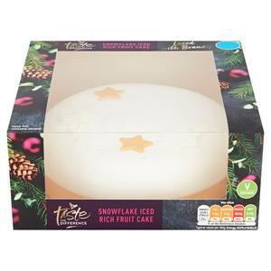 Sainsbury's Snowflake Iced Rich Fruit Cake, Taste the Difference 900g