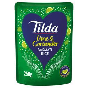 Tilda Microwave Steamed Basmati Lime & Coriander Rice 250g