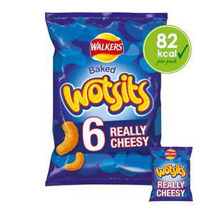 Walkers Wotsits Really Cheesy Multipack Snacks 6x16.5g