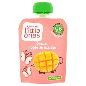 Sainsbury's Little Ones Organic Apple & Mango 4+ Months 70g