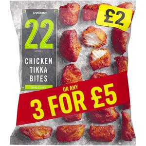 Iceland 22 (approx.) Chicken Tikka Bites 220g