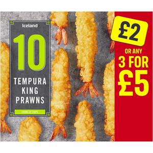 Iceland 10  Tempura King Prawns 130g