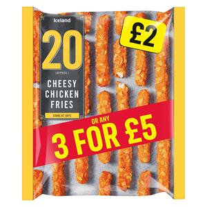 Iceland 20 (Approx.) Cheesy Chicken Fries 320g