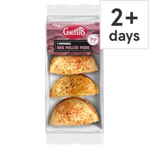 Ginsters Bbq Pulled Pork 3 Pack Empanadas 99G