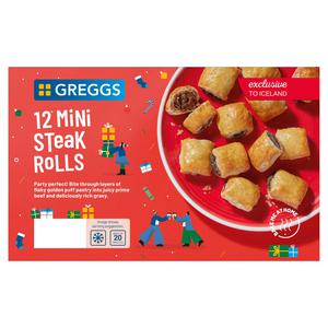 Greggs 12 Mini Steak Rolls 360g