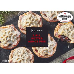 Iceland Luxury 6 All Butter Mince Pies