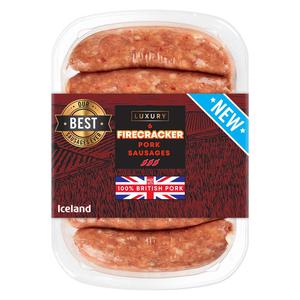 Iceland Luxury 6 Firecracker Pork Sausages 340g