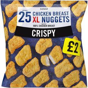 Iceland 25 (approx.) Crispy Chicken Breast XL Nuggets 550g