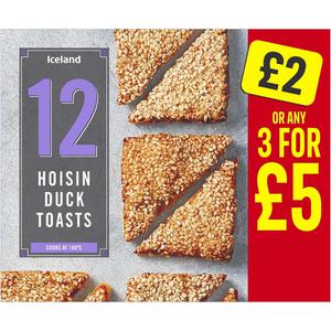 Iceland 12 Hoisin Duck Toasts 156g