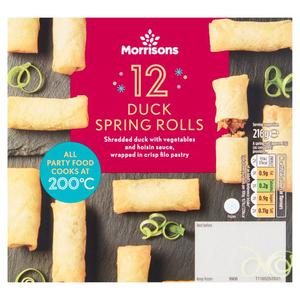 Morrisons 12 Duck Spring Rolls