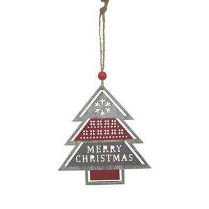 Morrisons Hanging Wooden Grey Christmas Tree