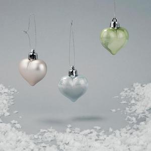 Morrisons Mint Pink & Silver Heart Decoration