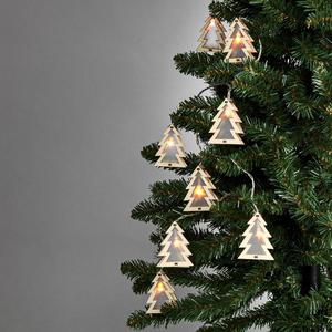 Morrisons 8 Led Wooden Christmas Tree String Lights