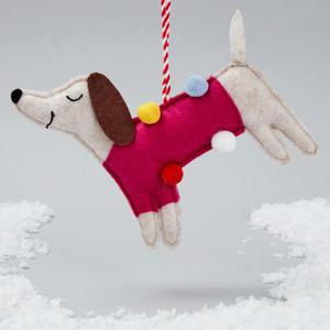 Morrisons Hanging Felt Sausage Dog