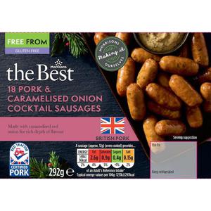 Morrisons The Best Gluten Free Caramelised Onion Cocktail Sausages