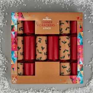 Morrisons Red Dinner Crackers