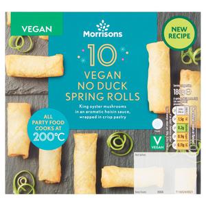 Morrisons 10 No Duck Vegan Spring Rolls