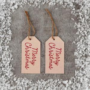 Morrisons Kraft Merry Christmas Tag