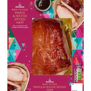 Morrisons  Maple & Christmas Spiced Glaze Ham