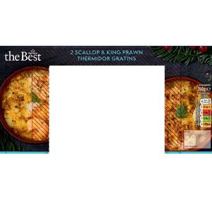 Morrisons The Best 2 Cornish Scallop & King Prawn Thermidor Gratins