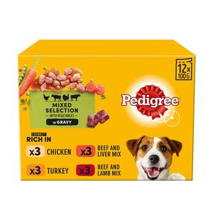 Pedigree  Adult Wet Dog Food Pouches Mixed Selection in Gravy