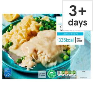 Tesco Cod Mornay With Mash & Peas 380G