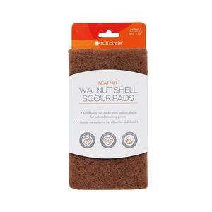 Full Circle Neat Nut Walnut Scour Pads, Pack Of 3