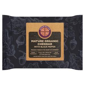 Godminster Mature Organic Cheddar With Black Pepper