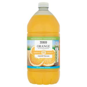 Tesco Quad Strength Orange Squash No Added Sugar 1.5L