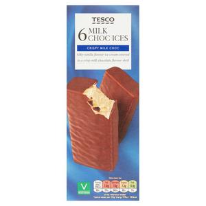 Tesco Milk Chocolate Ices 6 X 70Ml