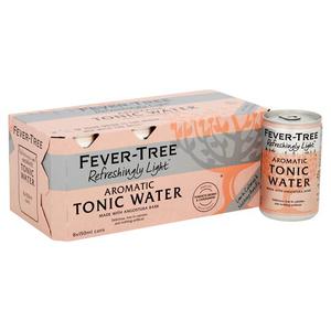 Fever Tree Light Aromatic Tonic Cans 8X150ml