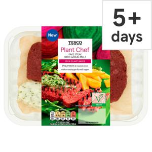 Tesco Plant Chef Fake Steak With Garlic Melt 210G