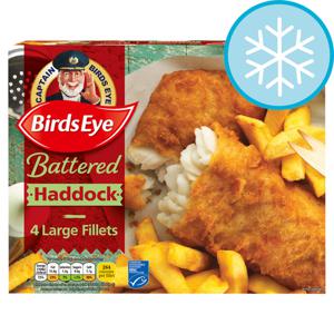 Birds Eye 4 Battered Haddock Fillets 440G