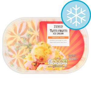 Tesco Tutti Frutti Ice Cream 900Ml