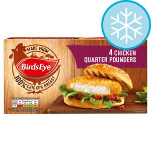 Birds Eye 4 Chicken Quarter Pounders 454G