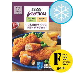 Tesco Free From 10 Crispy Cod Fish Fingers 300G