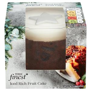 Tesco Finest Mini Iced Fruit Cake 150G