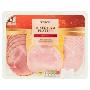 Tesco Mixed Ham Platter 400G