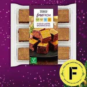 Tesco Free From 9 Gold Lustre Brownie Bites