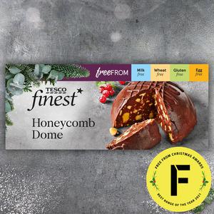 Tesco Finest Free From Honeycomb Christmas Dome 460G