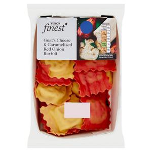 Tesco Finest Goat Cheese & Caramelised Red Onion Ravioli 250G