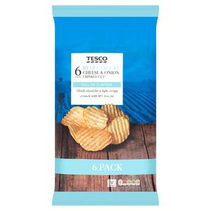 Tesco Reduced Fat Cheese Onion 25Gx6