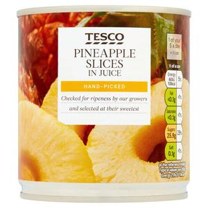 Tesco Pineapple Slices In Juice 425G