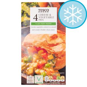 Tesco 4 Cheese & Vegetable Pies 568G