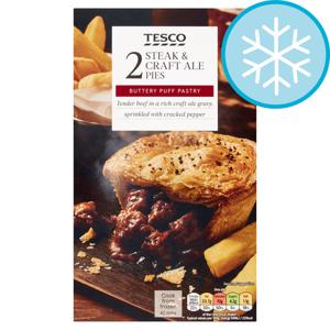 Tesco 2 Steak & Craft Ale Pies 440G