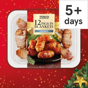 Tesco 12 Pigs In Blankets Blankets 180G