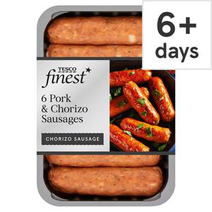 Tesco Finest 6 Pork & Chorizo Sausages 400G